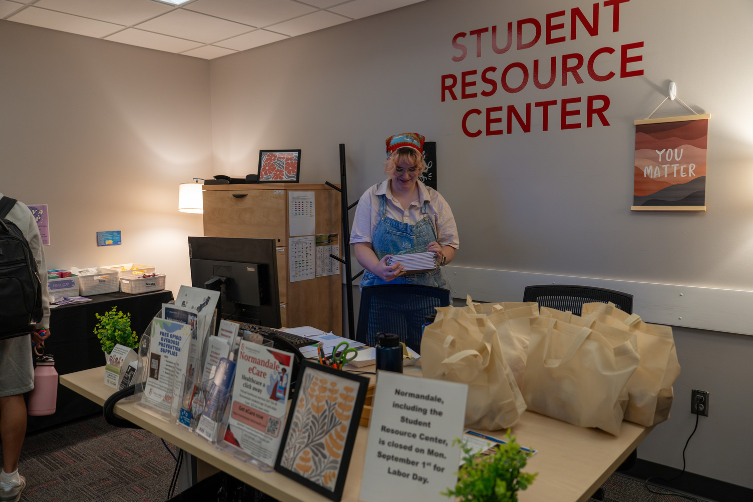 Student resource center at Normandale supporting basic needs